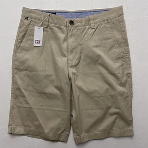 NWT Cutter & Buck 32 x 10" Becket Short Stone 100%‎ Cotton Twill MCB00079